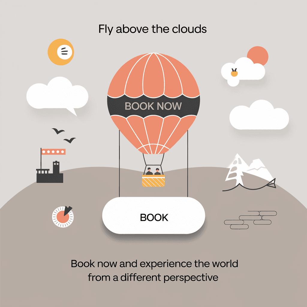 User-friendly booking interface for balloon tours