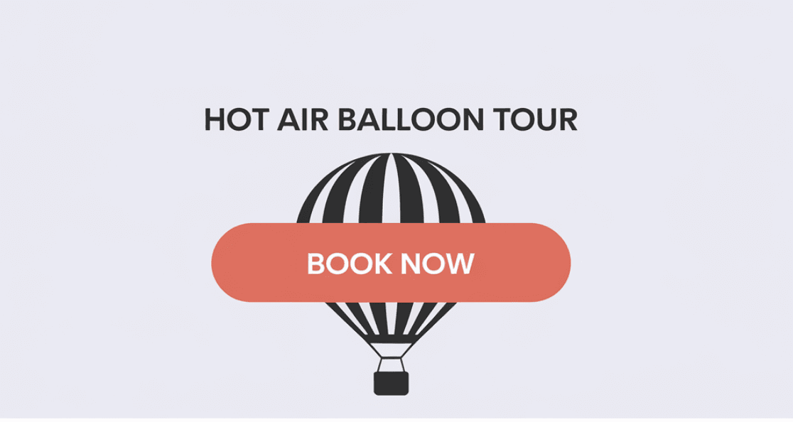 Simple booking interface for balloon tour