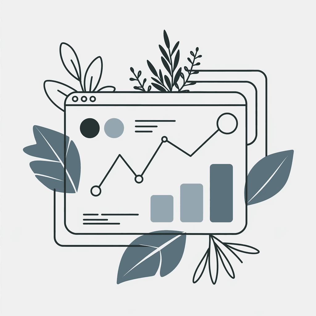 Analytics dashboard showing client acquisition data for a herbalist practice