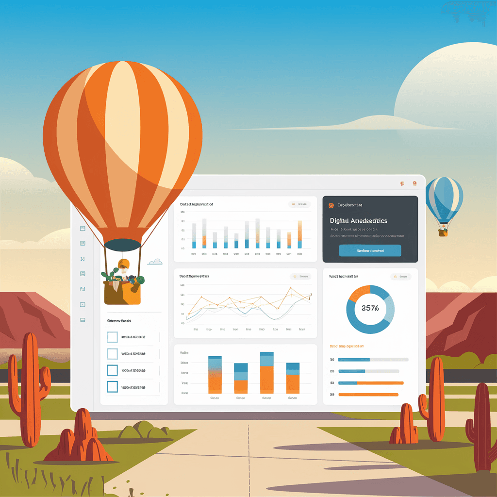 Digital marketing analytics dashboard for balloon business
