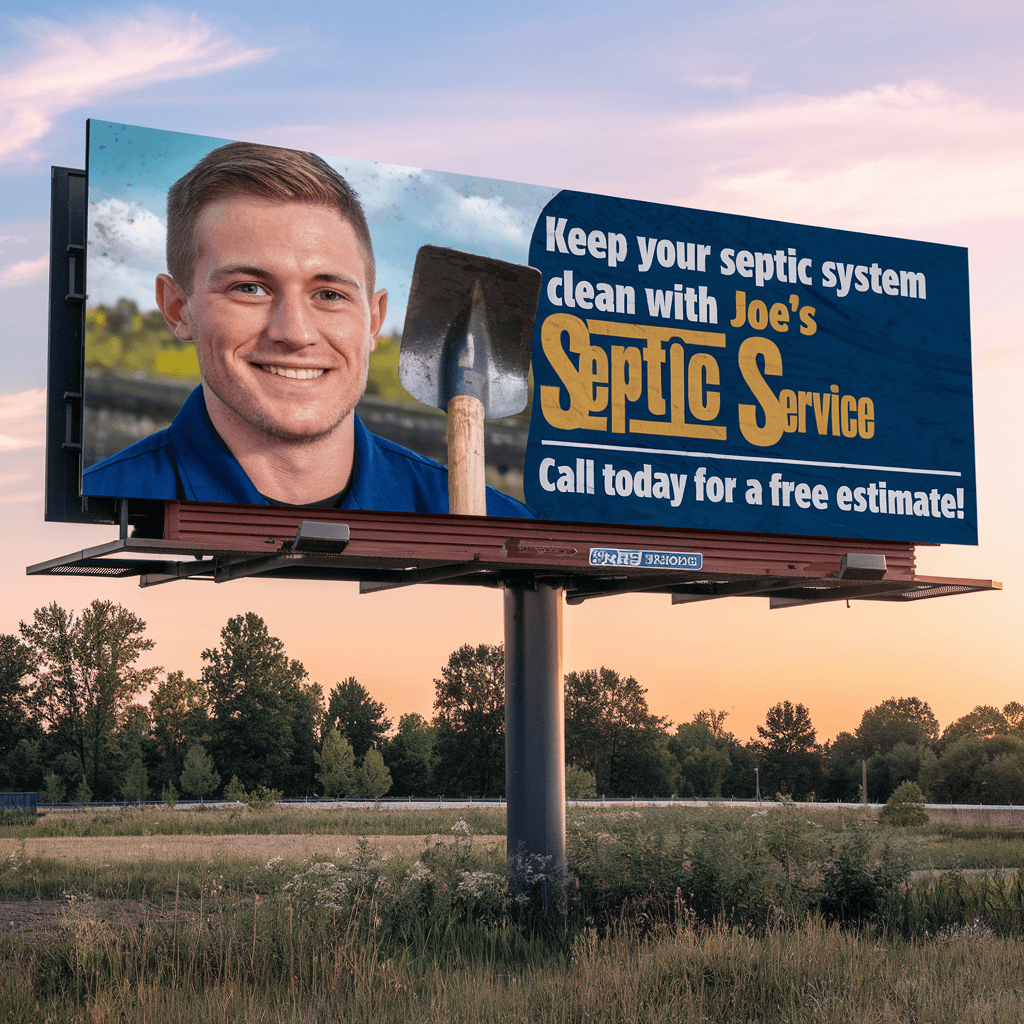 Local advertising promotions for septic services